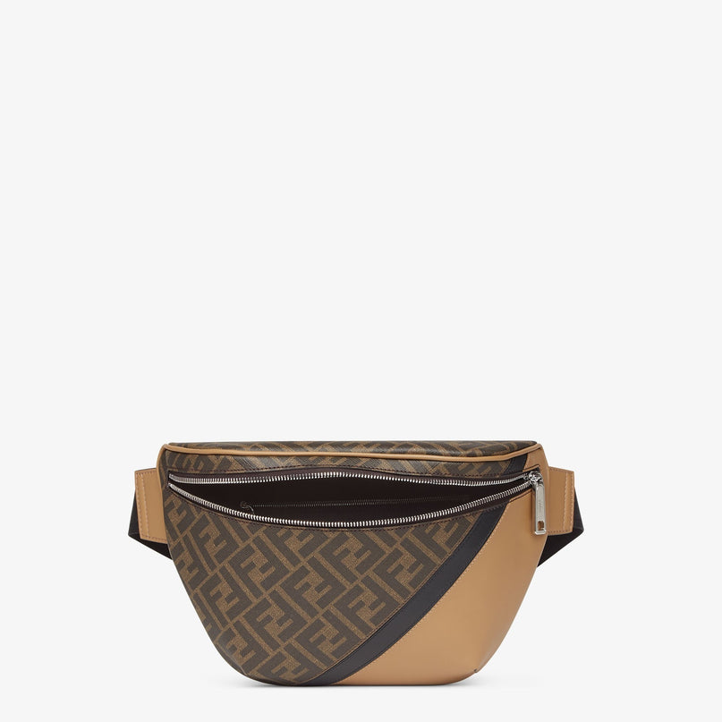 Sac banane Fendi Diagonal - Marron