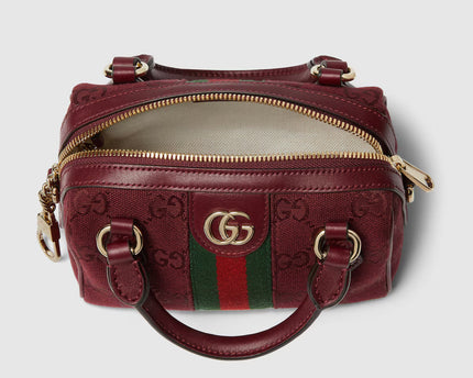 Sac Boston GG Ophidia mini format - Rouge