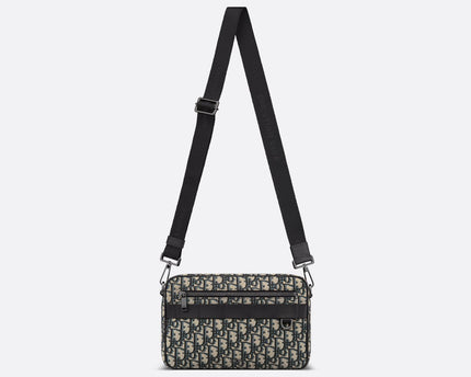 Sac bandoulière Maxi Safari Dior - Noir Beige