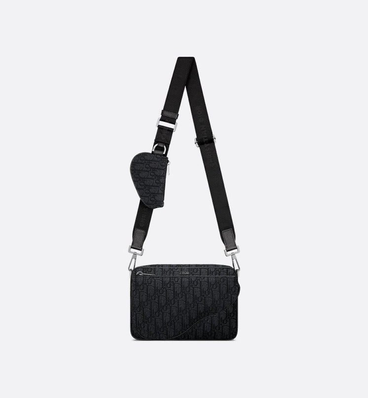 Triple Pouch Saddle Dior Noir