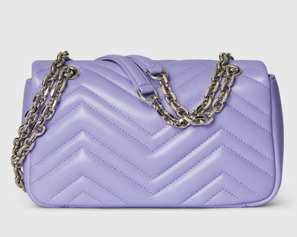 Sac à épaule GG Marmont petit format - Violet