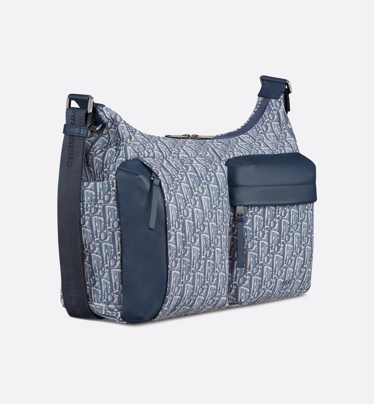 Sac Hobo Rider Soft Medium Dior - Bleu