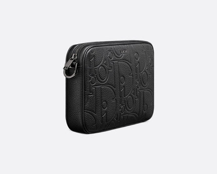Triple Pouch Saddle Cuir Dior - Noir