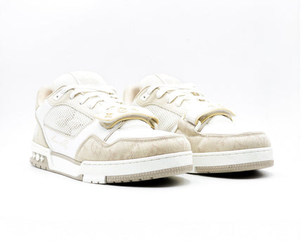 Sneaker LV Trainer Velcro Beige White
