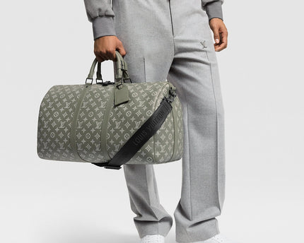 Sac Keepall Bandoulière 50 - LV -  Vert kaki