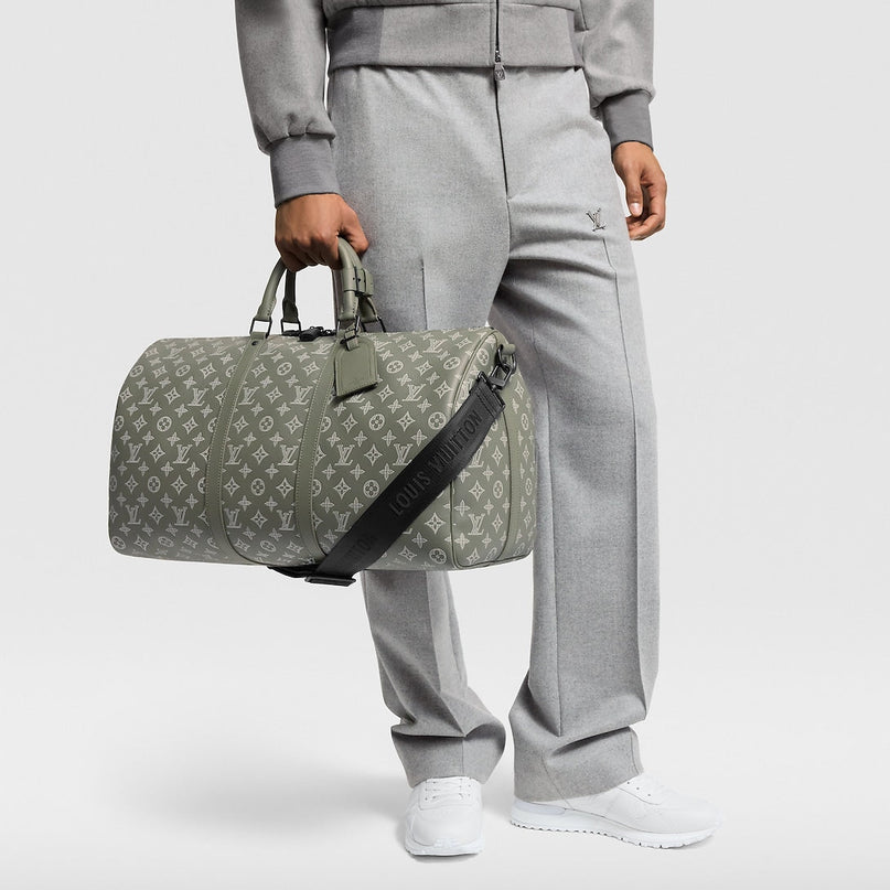 Sac Keepall Bandoulière 50 - LV -  Vert kaki