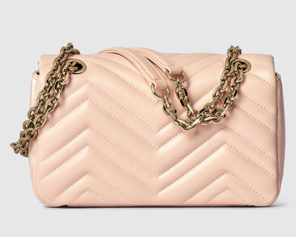 Sac à épaule GG Marmont petit format - Rose