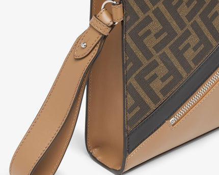 Pochette plate Fendi Diagonal - Beige