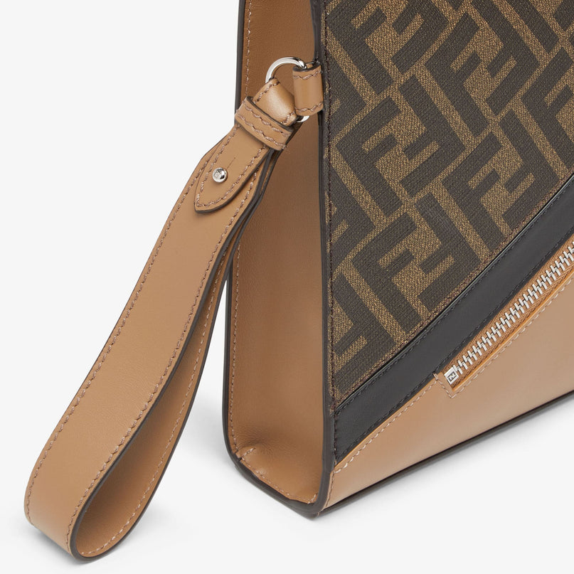 Pochette plate Fendi Diagonal - Beige