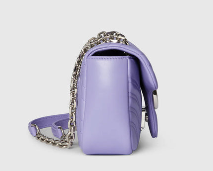Sac à épaule GG Marmont petit format - Violet