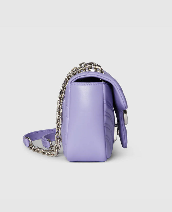 Sac à épaule GG Marmont petit format - Violet