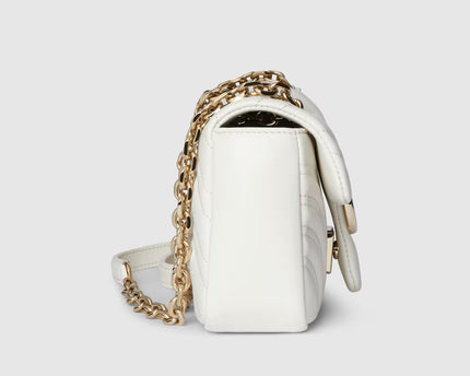 Sac à épaule GG Marmont petit format - Blanc