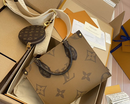 LV - Petit Cabas OnTheGo BB Maron double