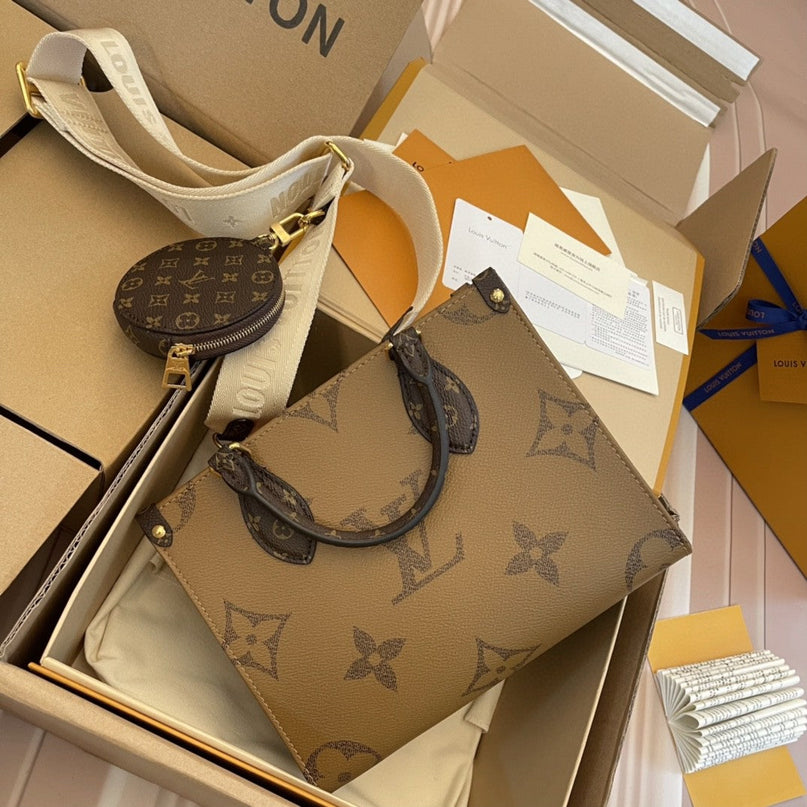 LV - Petit Cabas OnTheGo BB Maron double