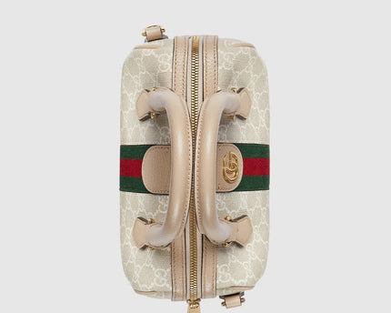 Sac Boston GG Ophidia petit format - Blanc