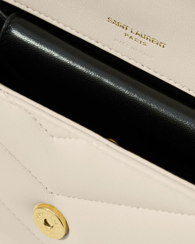LOULOU MINI EN CUIR D'AGNEAU  - YSL - Blanc