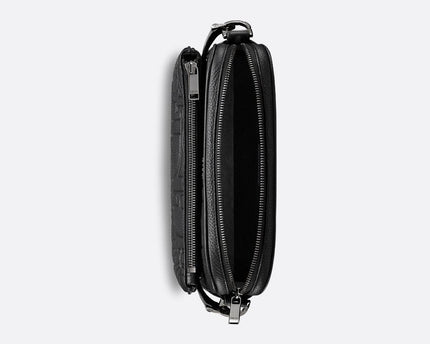 Triple Pouch Saddle Cuir Dior - Noir