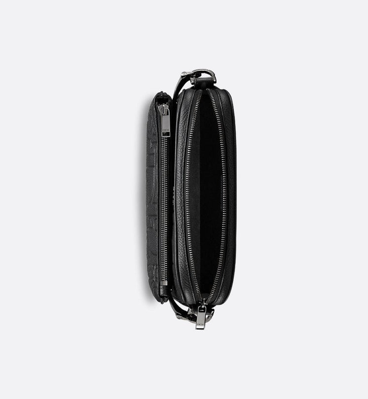 Triple Pouch Saddle Cuir Dior - Noir