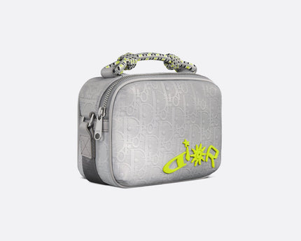 Mini sac zippé DIOR AND LEWIS HAMILTON - Gris