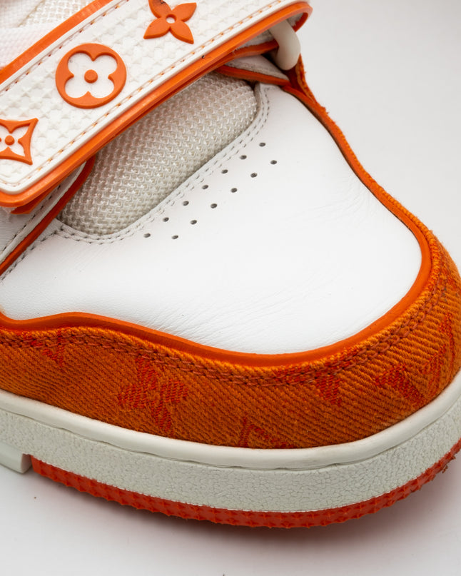 Sneaker LV Trainer Velcro Monogram Denim Orange