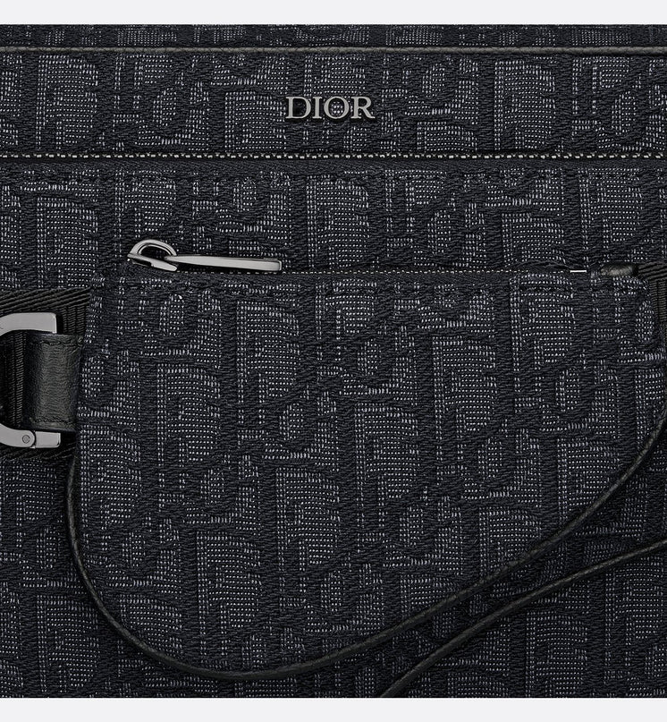 Triple Pouch Saddle Dior - Noir