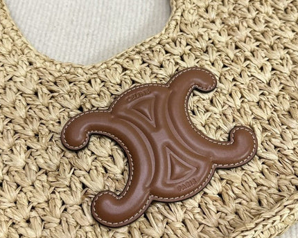 Celine - HOBO BAG IN Raffia and Calfskin