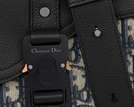 Sac Messenger à rabat Saddle Small Dior Noir et Beige