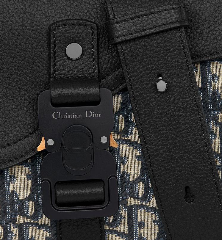 Sac Messenger à rabat Saddle Small Dior Noir et Beige