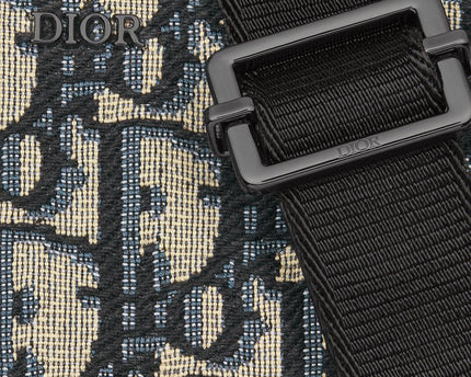 Pochette zippée à bandoulière Dior Noir et Beige