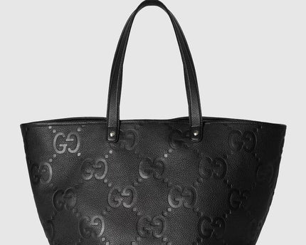 Cabas en toile GG moyen format - Noir