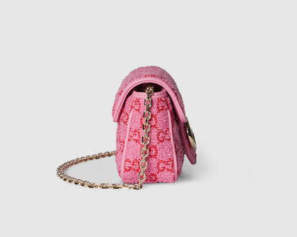 Sac à épaule GG Marmont petit format - Rose