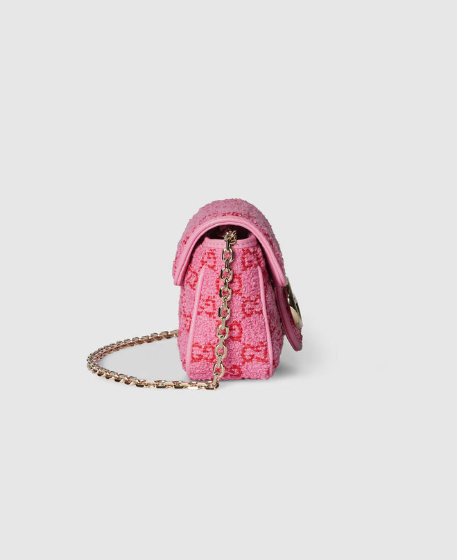 Sac à épaule GG Marmont petit format - Rose