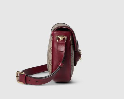 Sac à épaule Gucci Horsebit 1955 petit format - Rouge
