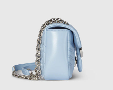 Sac à épaule GG Marmont petit format - Bleu ciel