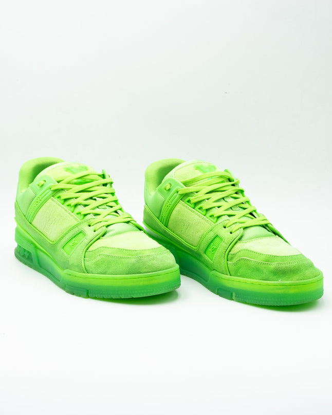 Sneaker LV Trainer Fluroescent Green