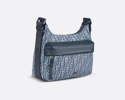 Sac Hobo Rider Soft Small Dior - Bleu
