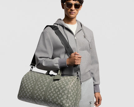 Sac Keepall Bandoulière 50 - LV -  Vert kaki