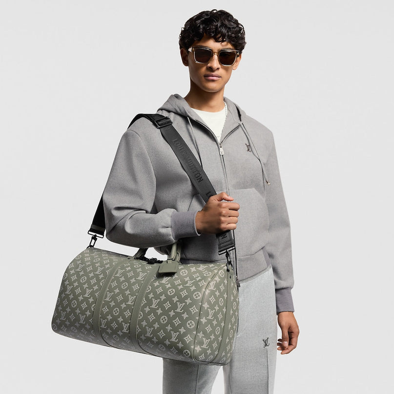 Sac Keepall Bandoulière 50 - LV -  Vert kaki