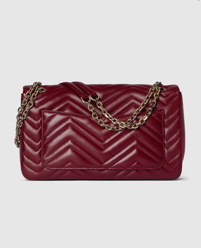 Sac à épaule grand format à motif GG Marmont - Rouge