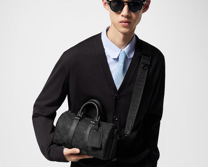 Sac Keepall Bandoulière 25 - LV - Noir cuir