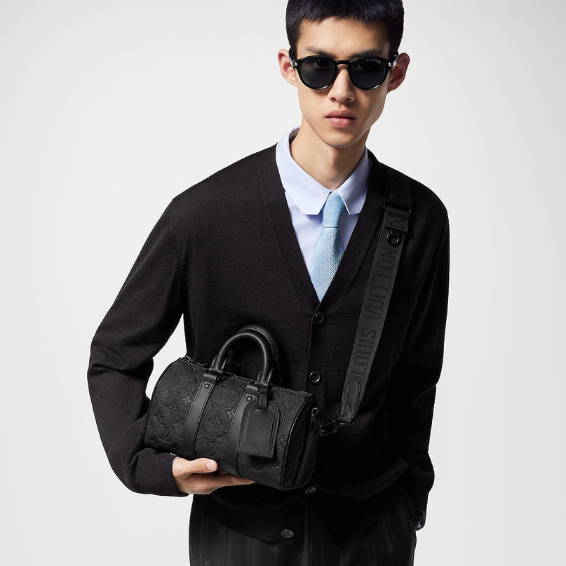 Sac Keepall Bandoulière 25 - LV - Noir cuir