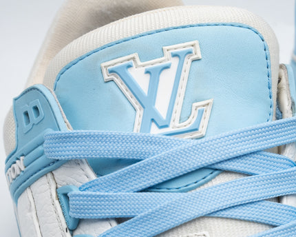 Sneaker LV Trainer Low White Sky Blue