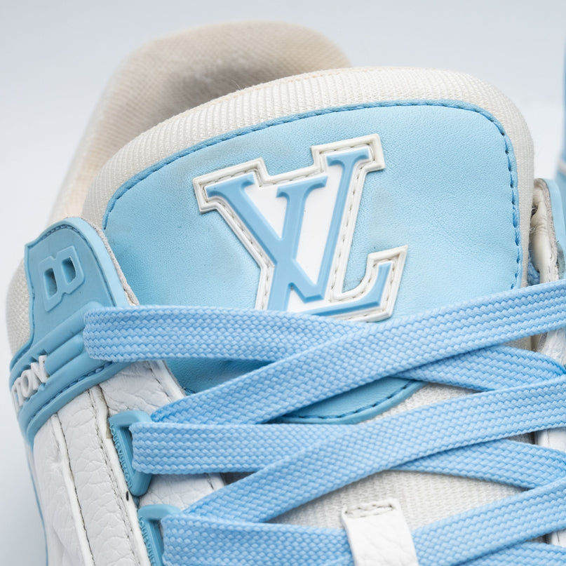 Sneaker LV Trainer Low White Sky Blue