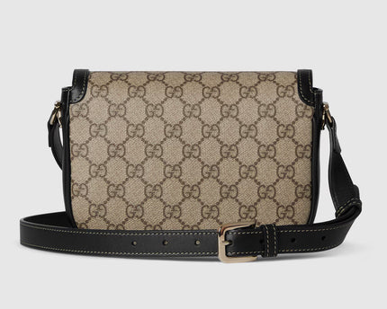 Sac à épaule Gucci Horsebit 1955 Soft petit format - Noir