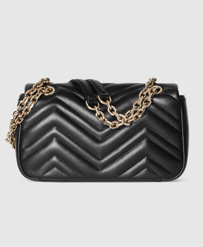 Sac à épaule GG Marmont petit format - Noir