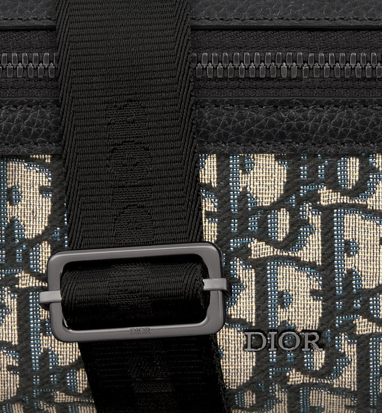 Mini sac Messenger Dior zippé Rider 2.0 Noir et Beige