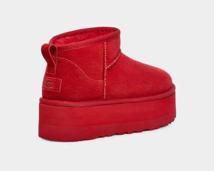Botte UGG Classic Ultra Mini À Plateforme - Rouge