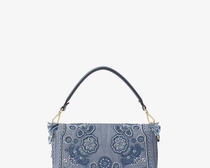 Sac Fendi Baguette - Bleu jeans