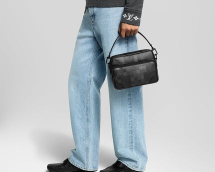 Sac Nil Messenger - LV - Noir Gris carreau