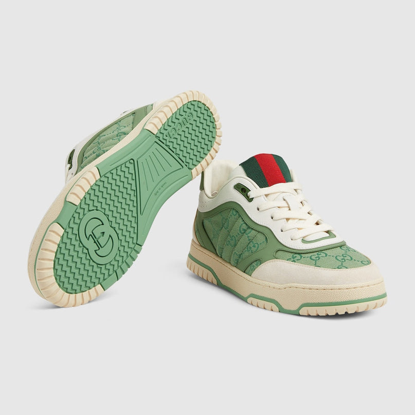 BASKETS GUCCI RE-WEB POUR HOMME - VERT